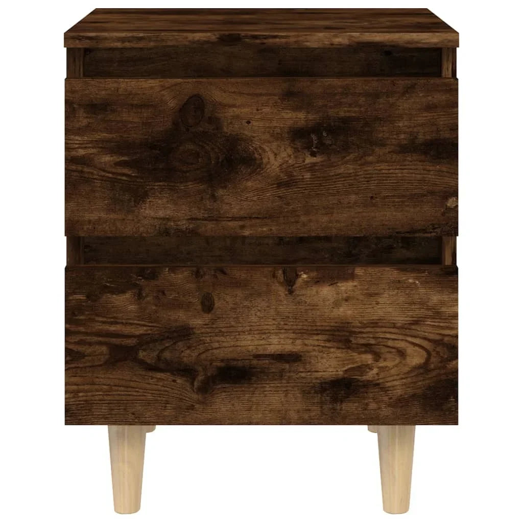 Nachttisch mit Holzbeinen geräucherte Eiche