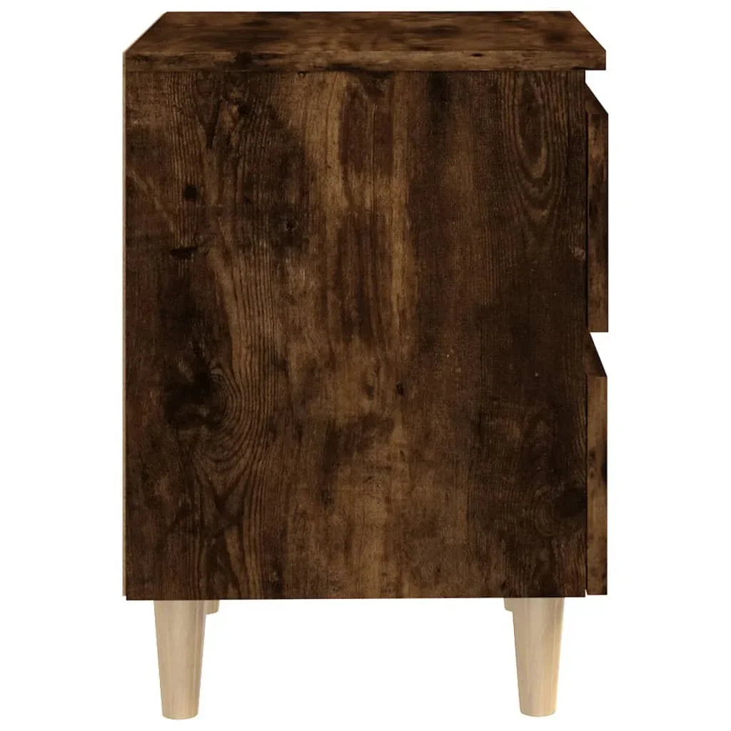 Nachttisch mit Holzbeinen geräucherte Eiche